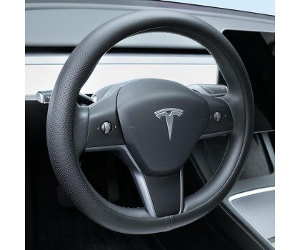Leather Steering Wheel Cover For Tesla