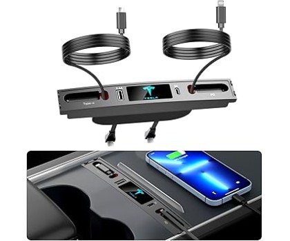 https://mineautoparts.com/Car USB Charger Multi Port For Tesla Model